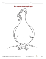 Turkey Coloring Page