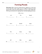 Forming Plurals