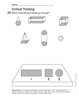 Solids and Shapes: Critical Thinking