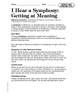 Science and Language Arts: I Hear a Symphony