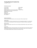 Investigate Activity: Testing Electrical Conductivity