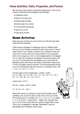 Home Activities: Solids and Measurement