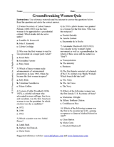 Groundbreaking Women Quiz